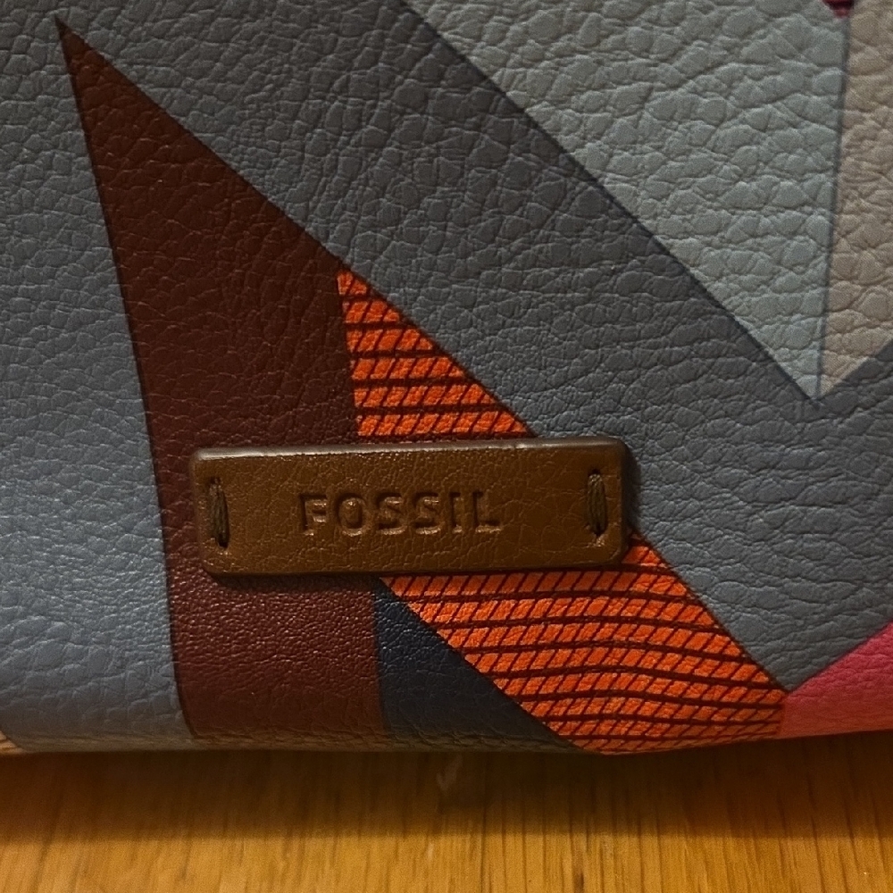 Fossil   Purse New Brown and Pink Chevron - Picture 3 of 4
